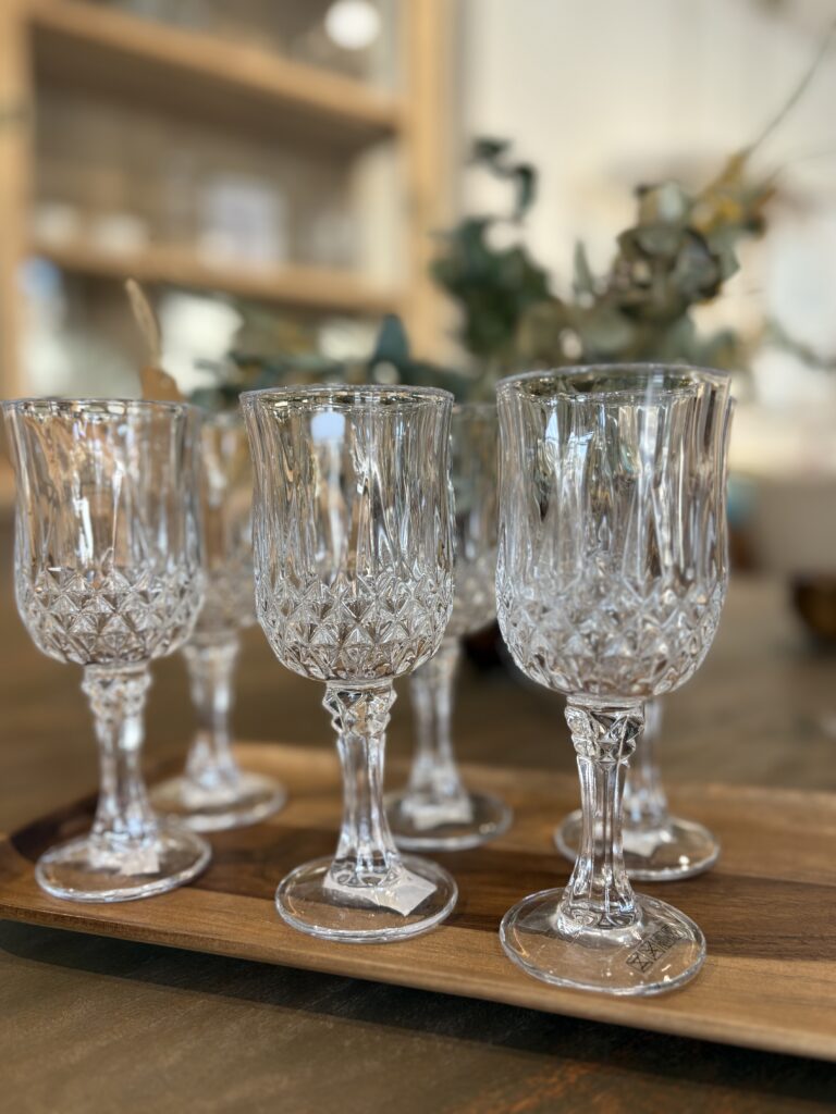 6 Copas De Vino Labradas 6 Copas De Vino Labradas - Imagen 1