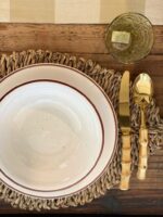 Set Cubiertos Dorado Bambú Natural 12 Piezas - Imagen 4