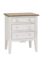 Mesita de Noche Romantic Blanca y Natural