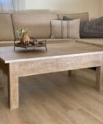 Mesa Centro Elevable Madera Maciza