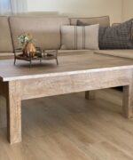 Mesa Centro Elevable Madera Maciza - Imagen 2