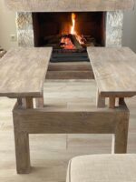 Mesa Centro Elevable Madera Maciza - Imagen 13