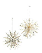 Set 2 Colgantes Estrella Papel Navidad