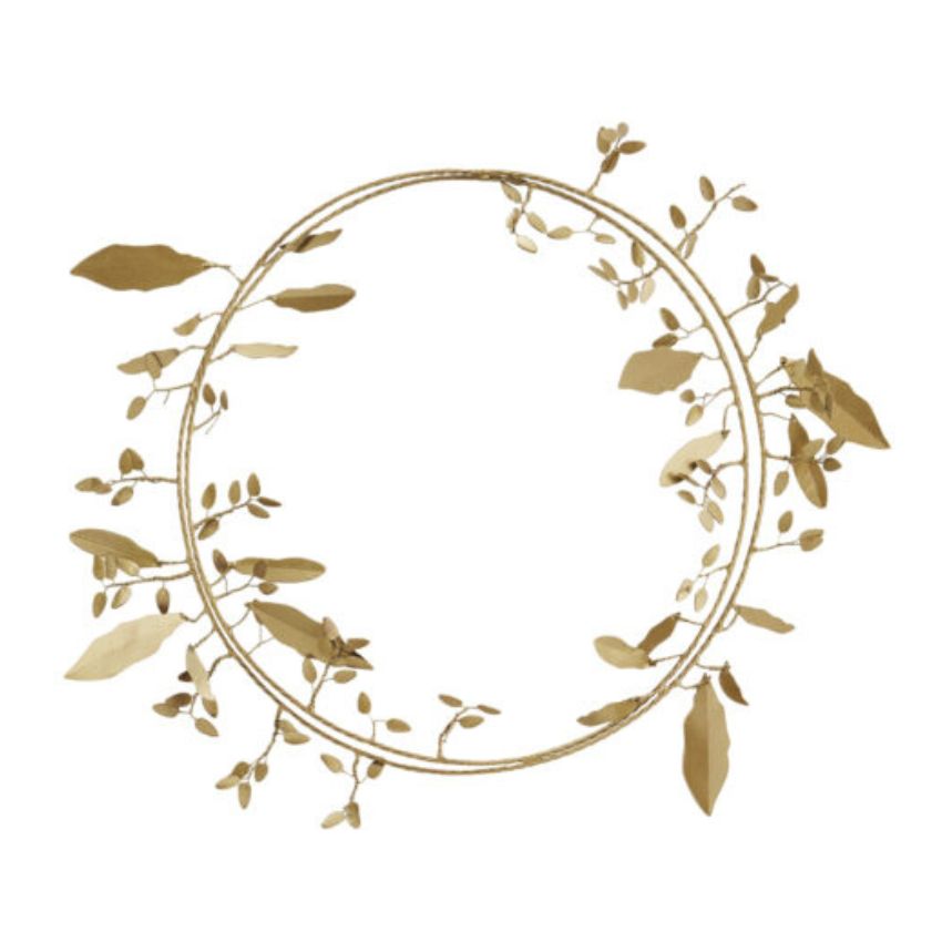 Corona Metal Hojas Corona Metal Hojas Navidad - Imagen 1