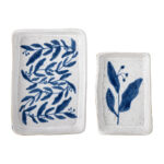 Set 2 Bandejas Blanco y Azul