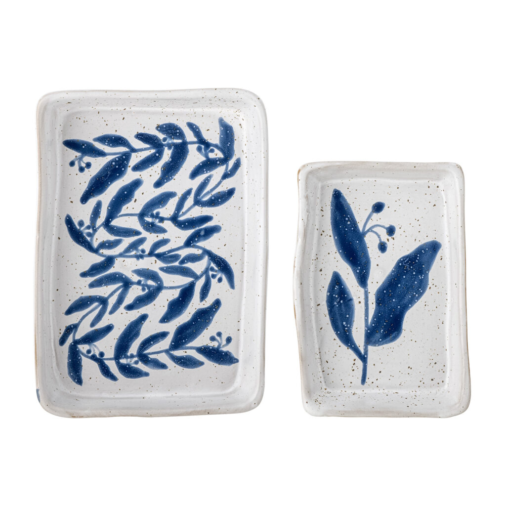 Set 2 Bandejas Blanco y Azul Set 2 Bandejas Blanco y Azul - Imagen 1