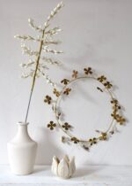 Vara Flor Blanca Metal