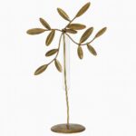 Decoración / Jarrón Metal Dorado Grande