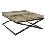 Mesa Centro Madera Mango Bandejas Jimena