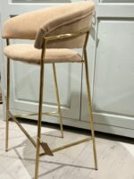 Taburete Beige y Dorado - Imagen 4