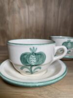 Juego Café con leche 6 tazas con plato Maravilla Aguamarina - Imagen 2