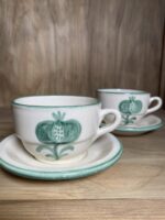 Juego Café con leche 6 tazas con plato Maravilla Aguamarina