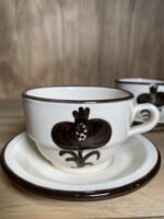 Juego Café con leche 6 tazas con plato Maravilla Marrón - Imagen 2