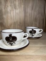 Juego Café con leche 6 tazas con plato Maravilla Marrón - Imagen 3