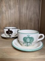 Juego Café con leche 6 tazas con plato Maravilla Aguamarina - Imagen 3