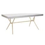 Mesa Comedor Dorada Madera Maciza