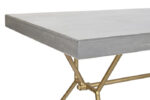 Mesa Comedor Dorada Madera Maciza - Imagen 4