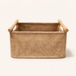 Cesta con asas de madera Nara