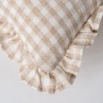 Cojín Vichy Beige Rectangular - Imagen 2