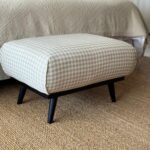 Banqueta Vichy Blanca Y Beige - Imagen 3