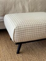 Banqueta Vichy Blanca Y Beige - Imagen 6