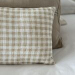 Cojín Vichy Blanco Y Beige - Imagen 2