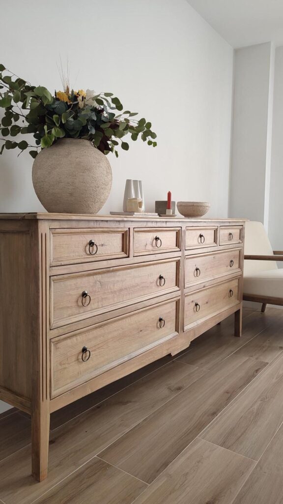 Cómoda Romantic Doble Madera Lavada Cómoda Romantic Doble Madera Lavada - Imagen 1