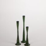 Set 3 Candelabros Hierro Verde