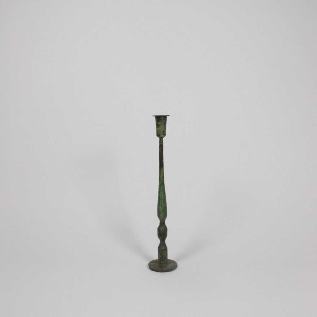 OLS011619-01-sq Candelabro Hierro Verde Pequeño - Imagen 1