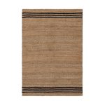 Alfombra Fibra Rayas Negro