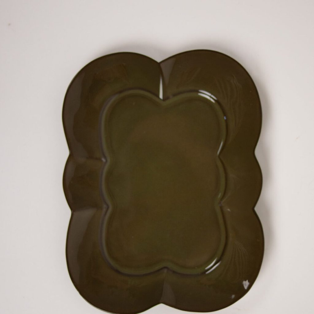 OLS010419-01-sq Bandeja / Plato Cerámica Verde Grande - Imagen 1