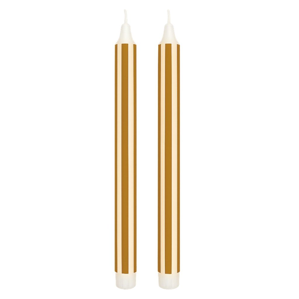 OPJ019524-01-sq Velas Rayas Ocre - Imagen 1